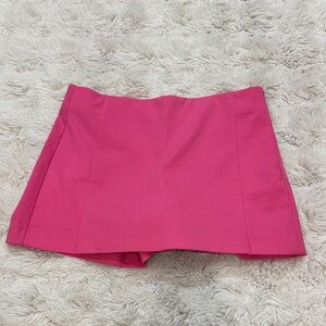 Vibrant Pink Zara Mini Skirt BUILT IN SHORTS